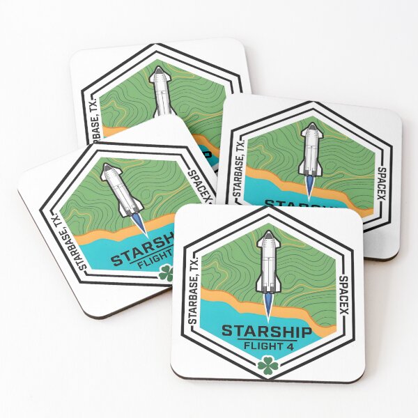 Item preview, SpaceX Starship Flight 4 Mission Patch Illustration designed and sold by CharlieDesings.
