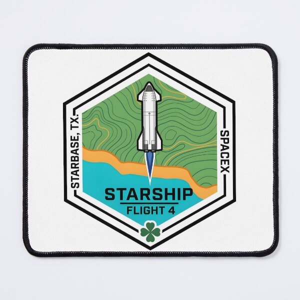 Item preview, SpaceX Starship Flight 4 Mission Patch Illustration designed and sold by CharlieDesings.