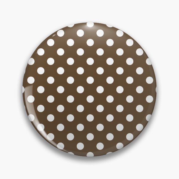 Item preview, Cute and Classic White Polka Dots on Brown Background designed and sold by kindacute-shop.