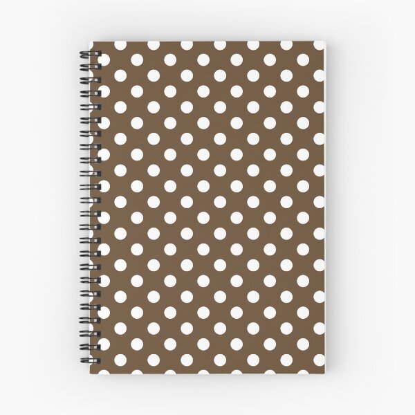 Item preview, Cute and Classic White Polka Dots on Brown Background designed and sold by kindacute-shop.