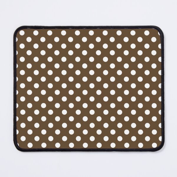 Item preview, Cute and Classic White Polka Dots on Brown Background designed and sold by kindacute-shop.