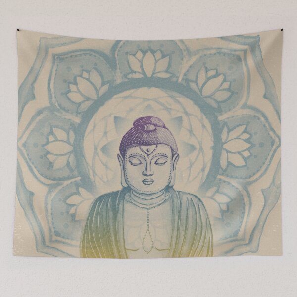 Item preview, Buddha Padma Watercolor - Dove Rainbow Sunset Peacock designed and sold by Irene Estelle.