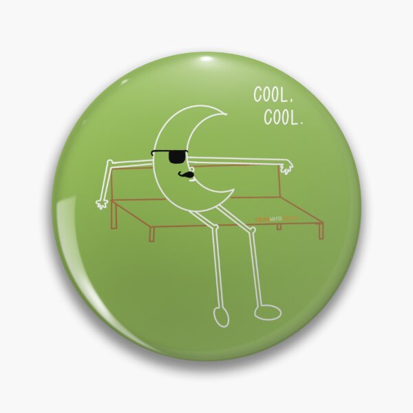 Item preview, Cool Cool Moon – Dry Humor Cartoon Sticker designed and sold by colorwithteeth.