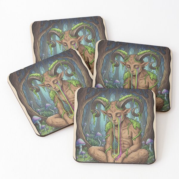 Item preview, Melancholic Satyr of the Forest | Mythological Fantasy Creature designed and sold by HeyHas.