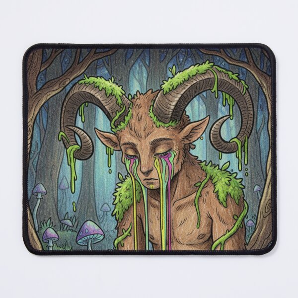 Item preview, Melancholic Satyr of the Forest | Mythological Fantasy Creature designed and sold by HeyHas.