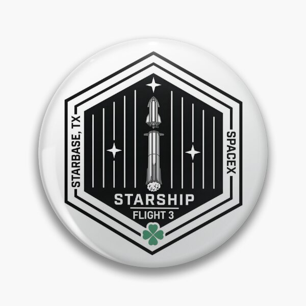 Item preview, SpaceX Starship Flight 3 Mission Patch Design designed and sold by CharlieDesings.