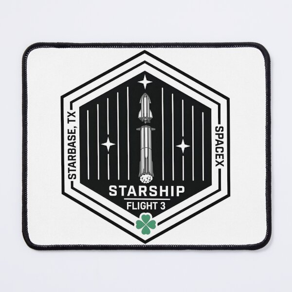 Item preview, SpaceX Starship Flight 3 Mission Patch Design designed and sold by CharlieDesings.