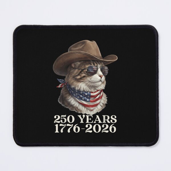 Item preview, Funny Cowboy Cat Flag 250 Years designed and sold by heymbe.
