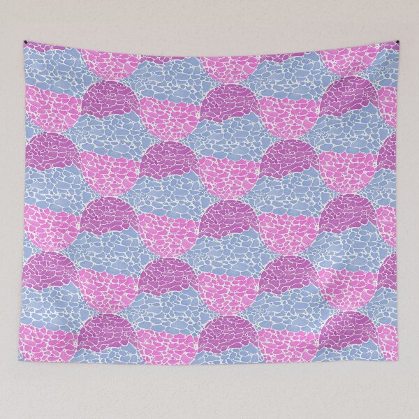 Item preview, Tortoise Shell Pebble Mosaic Pattern_Purple_Blue_Pink designed and sold by YaldiDesign.