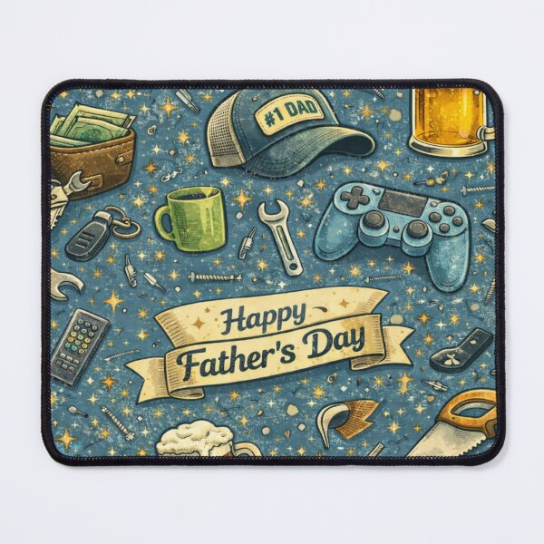 Item preview, Happy Father’s Day Pattern – Dad Tools and Beer Vintage Design designed and sold by Aura.Creative.