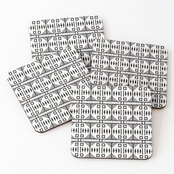 Item preview, Geometric Monochrome Pattern ADG P25.P01.080 designed and sold by Space & Care - Art Deco GeoMetrica.