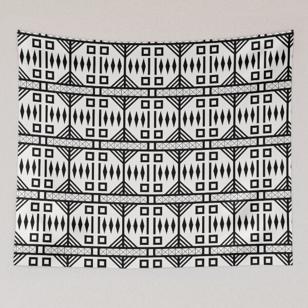 Item preview, Geometric Monochrome Pattern ADG P25.P01.080 designed and sold by Space & Care - Art Deco GeoMetrica.
