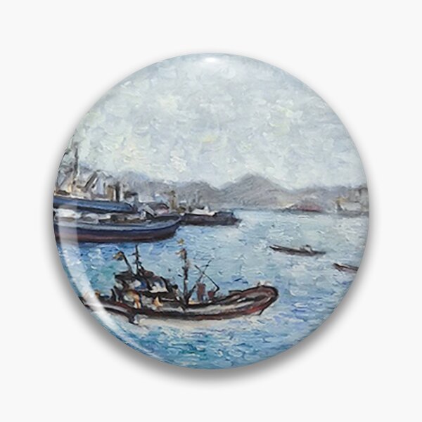 Item preview, Small Fishing Boat Sailing Out of the Harbor – On-site Oil Painting designed and sold by oriondoor.