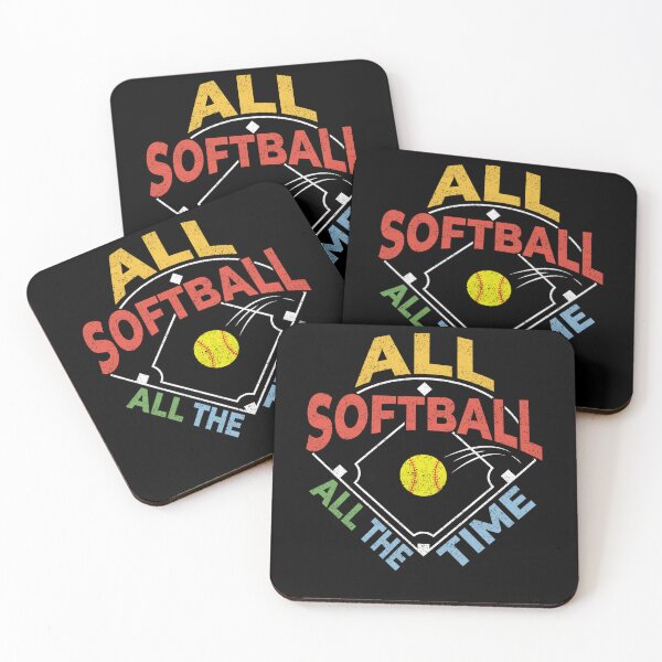 Item preview, All Softball All The Time Retro designed and sold by FreshVibe Prints.