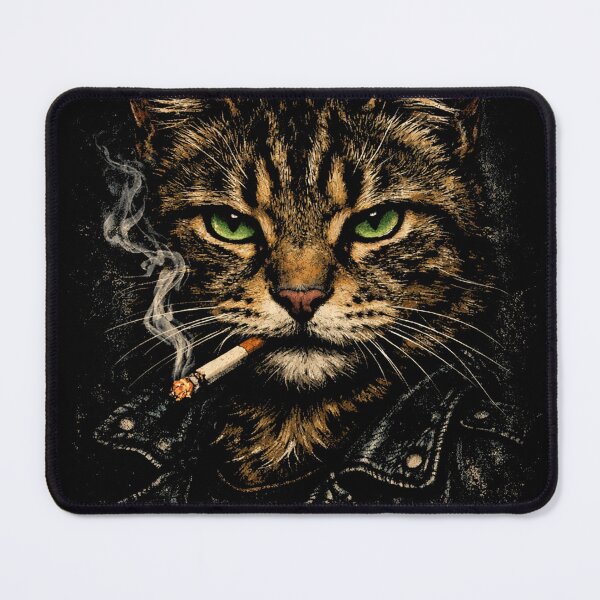 Item preview, Cat Smoking Cigarette Funny Cat Mafia Meme designed and sold by will freed18.