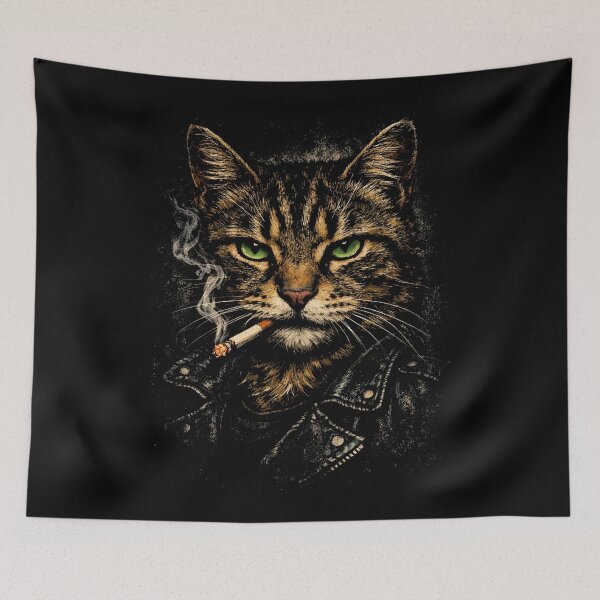 Item preview, Cat Smoking Cigarette Funny Cat Mafia Meme designed and sold by will freed18.