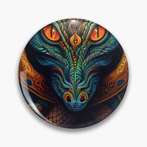 Item preview, Mythical Serpent with Baroque and Tribal Style - Fantastic Art that Unites Symbolism and Ornamental Aesthetics designed and sold by Hipatye26.