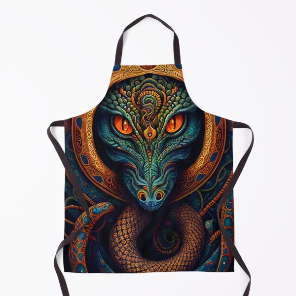 Item preview, Mythical Serpent with Baroque and Tribal Style - Fantastic Art that Unites Symbolism and Ornamental Aesthetics designed and sold by Hipatye26.