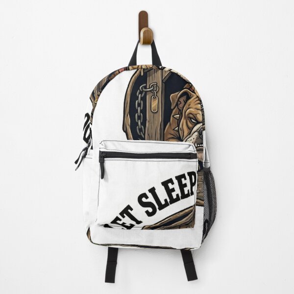 Item preview, Let Sleeping Dogs Lie Grumpy Bulldog Guard Dog Sticker Solid Text designed and sold by Bug by Design.