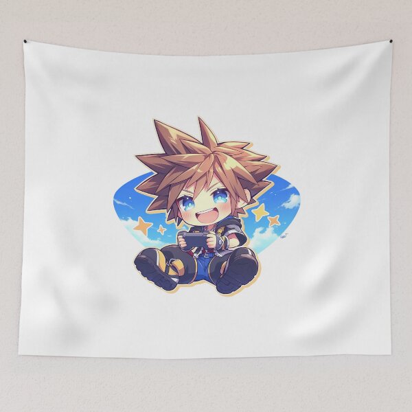Item preview, Sora Kingdom Hearts Chibi Anime Boy Cute Gaming Design designed and sold by earlobejerk.
