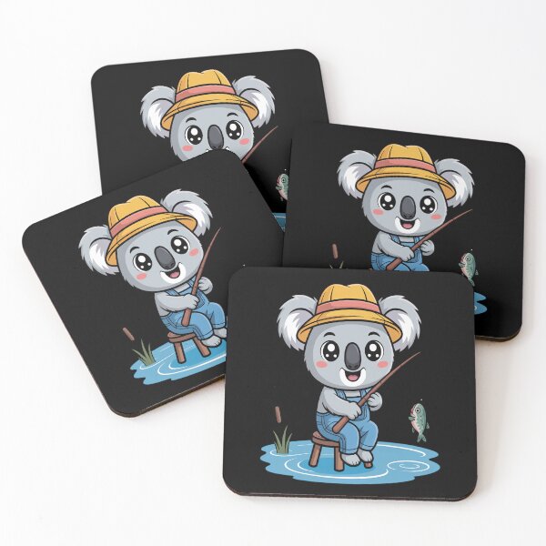 Item preview, Cute Koala Fishing – Kawaii Animal Cartoon Fishing Lover Design designed and sold by HeidyStephenson.