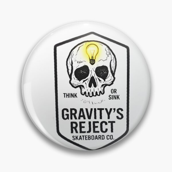 Item preview, Gravity's Reject Skateboard Co. Think or Sink Skull designed and sold by dragonmotor7.