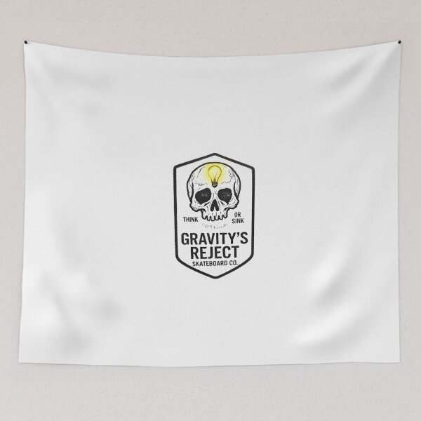 Item preview, Gravity's Reject Skateboard Co. Think or Sink Skull designed and sold by dragonmotor7.