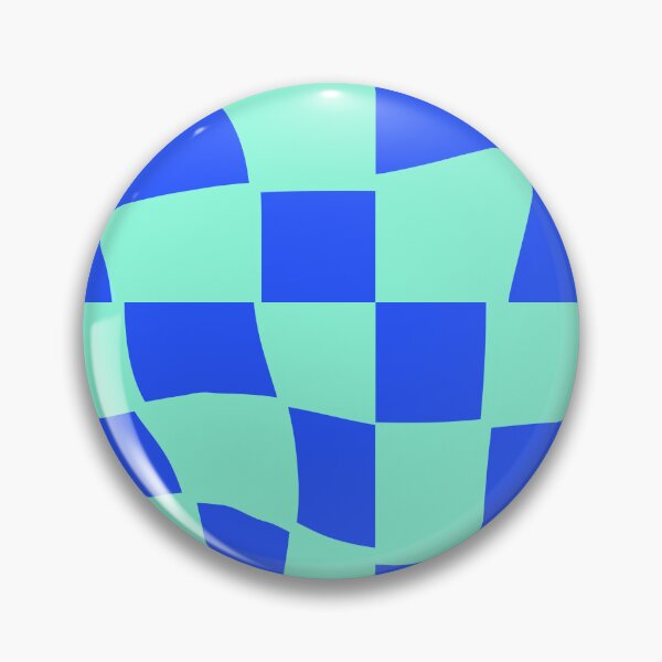 Item preview, Groovy Checks_ Bright Blue designed and sold by YaldiDesign.