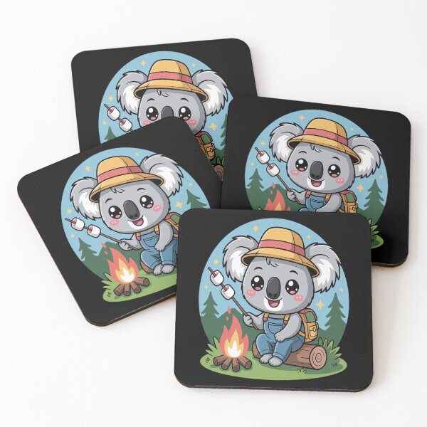 Item preview, Cute Koala Camping – Kawaii Animal Outdoor Adventure Cartoon designed and sold by HeidyStephenson.