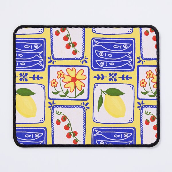 Item preview, Colorful Retro Mediterranean Illustration Pattern designed and sold by kristinsosadesign.