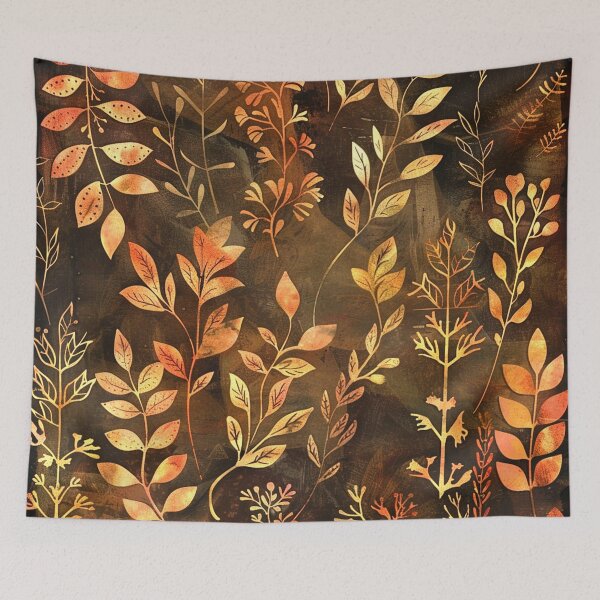 Item preview, Golden Earth Tones Boho Leaves Designs Digital Art designed and sold by DEC02.