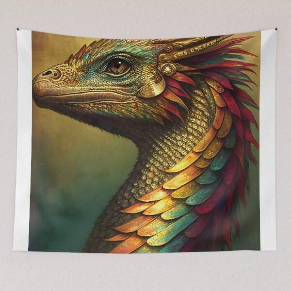 Item preview, Fantastic Being Similar to a Bird Dragon - Pictorial Art with Realistic and Colorful Style designed and sold by Hipatye26.