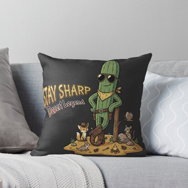 Item preview, Stay Sharp Desert Legend Cowboy Cactus Mascot designed and sold by AmazingEG.