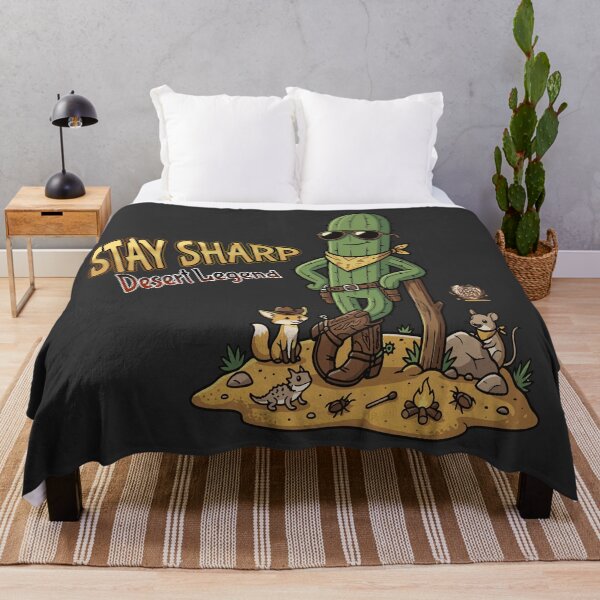 Item preview, Stay Sharp Desert Legend Cowboy Cactus Mascot designed and sold by AmazingEG.