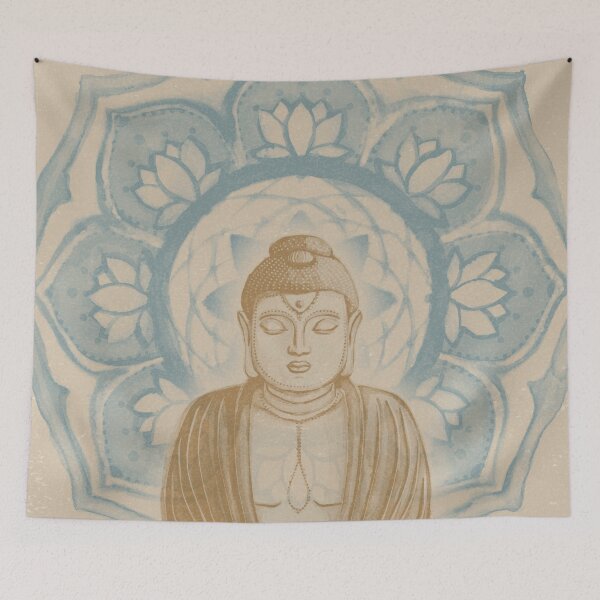 Item preview, Buddha Padma Watercolor - Dove Fawn Peacock designed and sold by Irene Estelle.
