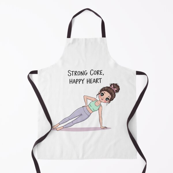 Item preview, Cute Pilates Girl Sticker | “Strong Core, Happy Heart” Kawaii Fitness Illustration | Motivational Pilates Design designed and sold by TeeUp2.