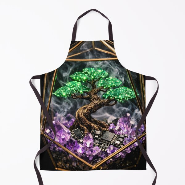 Item preview, Circuitry Bonsai Terrarium - Emerald Tech Botanical Art designed and sold by LuxeBuzz.