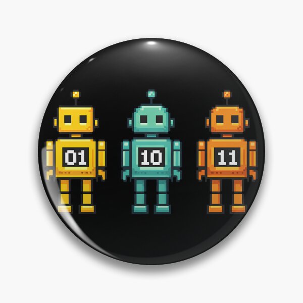 Item preview, 01 10 11 Robot Funny Binary Code Humor designed and sold by Eh Plus Designs.