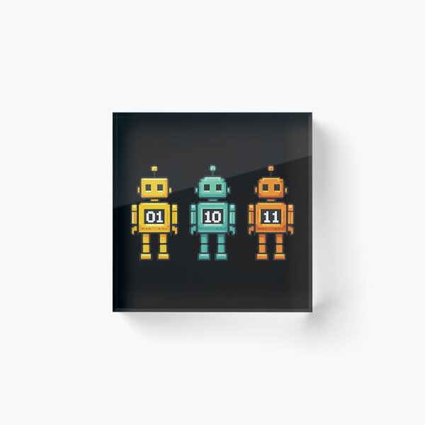 Item preview, 01 10 11 Robot Funny Binary Code Humor designed and sold by Eh Plus Designs.