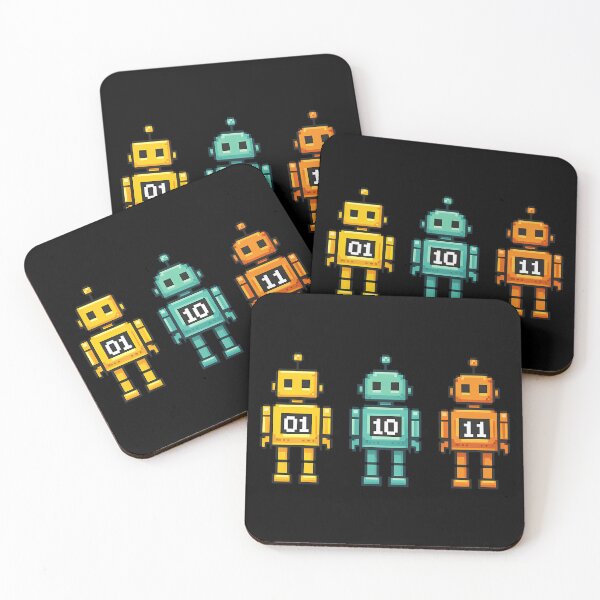 Item preview, 01 10 11 Robot Funny Binary Code Humor designed and sold by Eh Plus Designs.