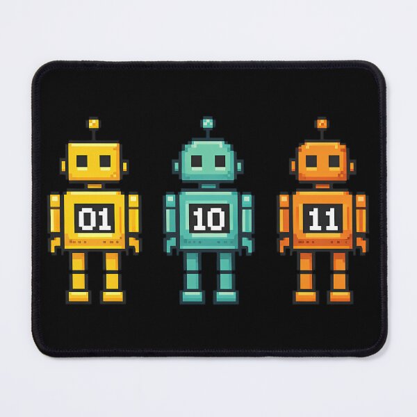 Item preview, 01 10 11 Robot Funny Binary Code Humor designed and sold by Eh Plus Designs.
