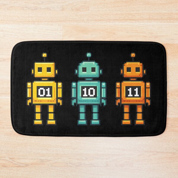 Item preview, 01 10 11 Robot Funny Binary Code Humor designed and sold by Eh Plus Designs.