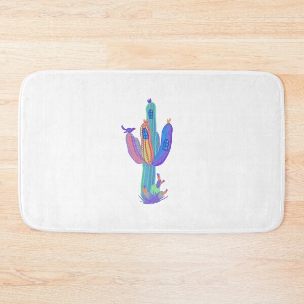 Item preview, Rainbow Cactus house quilt with adorable stitching  designed and sold by DesignChaser.