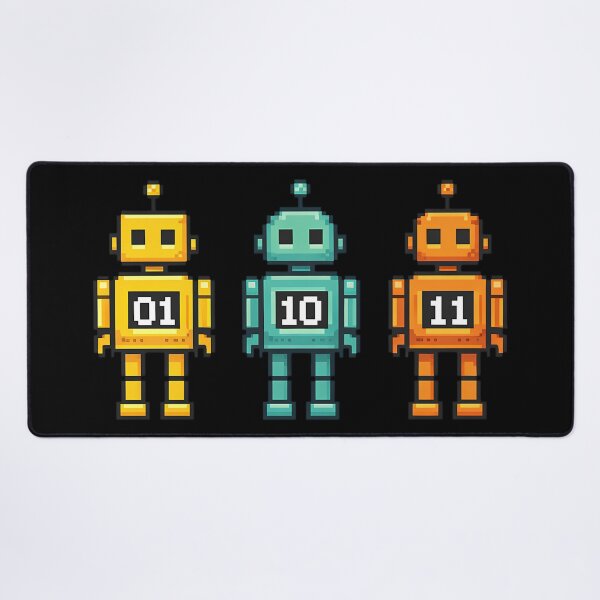 Item preview, 01 10 11 Robot Funny Binary Code Humor designed and sold by Eh Plus Designs.
