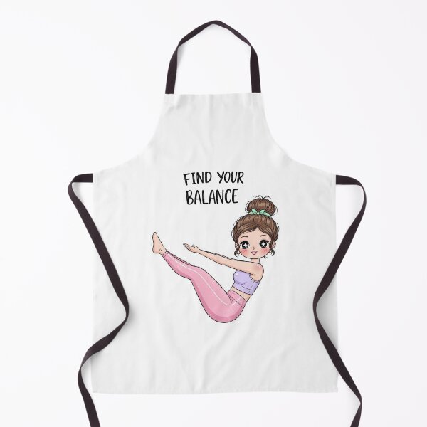 Item preview, Cute Pilates Girl Sticker | “Find Your Balance” Kawaii Fitness Illustration | Motivational Pilates Design designed and sold by TeeUp2.
