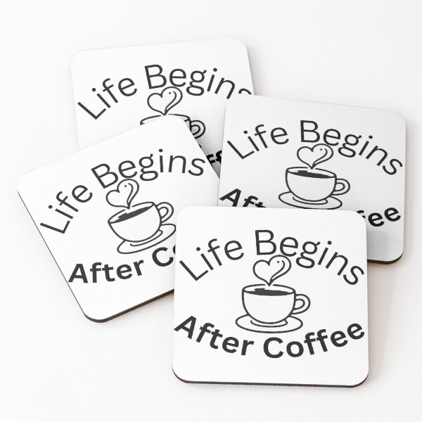 Item preview, Life Begins After Coffee Funny Coffee Lover Sticker designed and sold by harmonybaby0106.