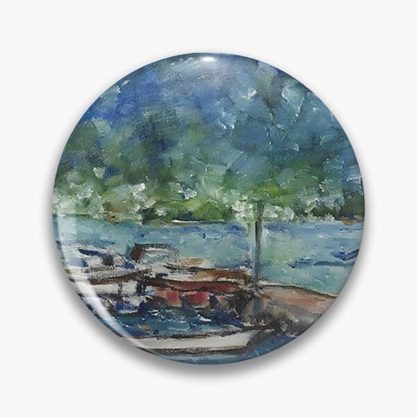 Item preview, Landscape with a boat - on-site oil on canvas designed and sold by oriondoor.