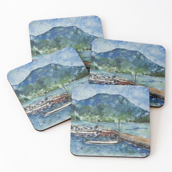 Item preview, Landscape with a boat - on-site oil on canvas designed and sold by oriondoor.