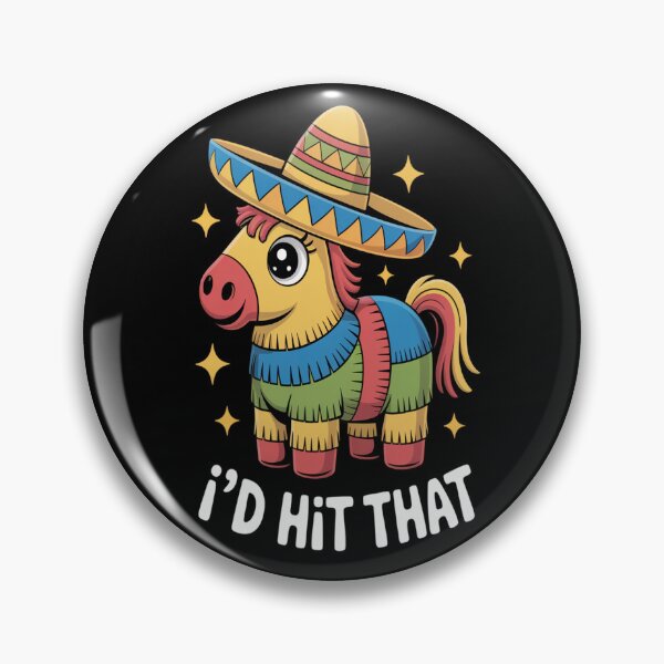 Item preview, Funny Piñata Horse “I’d Hit That” – Cute Fiesta Party Humor Sombrero Cartoon designed and sold by KarmaMcdonald.