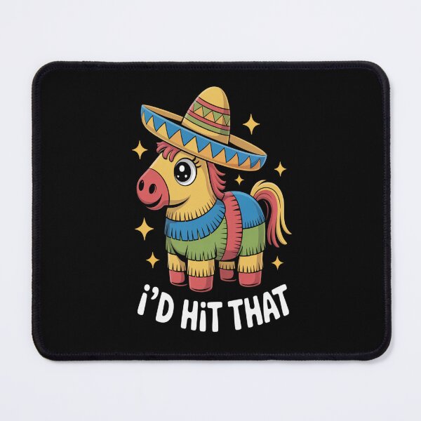 Item preview, Funny Piñata Horse “I’d Hit That” – Cute Fiesta Party Humor Sombrero Cartoon designed and sold by KarmaMcdonald.
